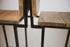 Brooir - Brother Handmade Industrial Chic Reclaimed Rich Oak Wooden stool with Box section legs