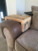 HANDLEGGR x2 (walnut)- Handmade Industrial Chic Reclaimed walnut Sofa, Chair Arm Rest, Cup rest, Plate platform Table Custom Made To Order