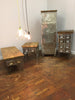 STIARNA - Vintage Industrial Chic Reclaimed steel, metal 2 Drawer Mini Cabinet w/ Reclaimed Wood Top | Hand & Craft Furniture