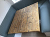 ELSKA (Small) - Handmade Industrial Chic Reclaimed Wood Square Table with Iron ornate Legs Table. Cafe Bar Restaurant.