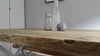 VOXTR (XL set) - Handmade Industrial Chic Reclaimed Wood & Steel trapizium Leg Garden Table w/ 1 trapizium legged bench | Hand & Craft Furniture
