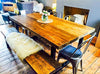 TIMBRA - Timber Reclaimed Cherry finished Wooden Table with 1 Bench Set