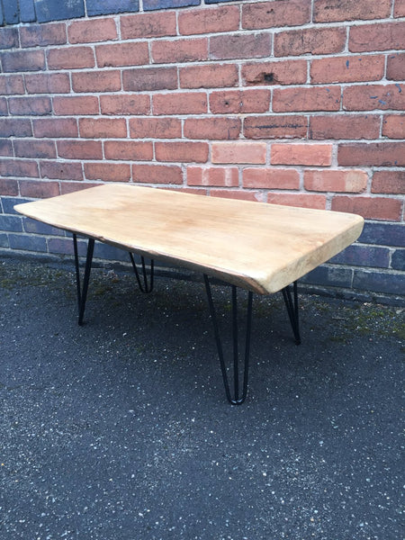 DYRR - Industrial Chic Live Edge Hairpin Handmade Medium Coffee Table | Hand & Craft Furniture