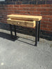 SVEINN (Mini) - Handmade Industrial Chic Reclaimed Wood Hall Table w/ Drawer and Steel Boxed legs Custom Made To Order.