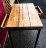 SVEINN (Tall) (wide)- Handmade Industrial Chic Reclaimed Wood Office, Kitchen Table w/ 4 Drawer and Steel Boxed legs | Hand & Craft Furniture