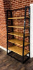 STIGA - Steel Ladder Handmade Reclaimed Wood with Box Steel Support Shelving | Hand & Craft Furniture