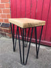MEYLA - Handmade Mini Reclaimed wooden Hairpin Stool/Nightstand/Bedside Table - Made to Order