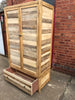 TRYGGR - Hand Made Reclaimed Slated wood Front and Side Wardrobe With or Without Drawer