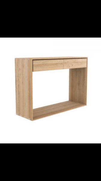 Origi - Handmade Industrial Chic Reclaimed Wood Hall Table w/ 2 Drawers Custom Made To Order.