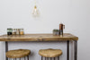 GINNREDIN (Poser) - Handmade Industrial Chic Reclaimed Wood and Steel Legs Hig Poser Table. Cafe Bar Restaurant