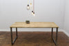 Rikr Handmade Industrial Chic Reclaimed Wood with Steel Legs Table. Cafe Bar Restaurant