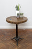 KNOTTR - Hand Made Industrial Chic Reclaimed Wood Wrought Iron Leg Round Table. Custom Made to Order.